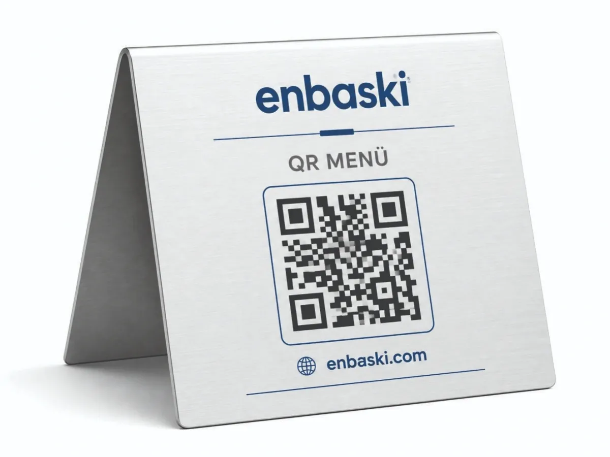 Metal QR Karekod Menü Standı