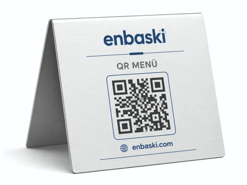 Metal QR Karekod Menü Standı