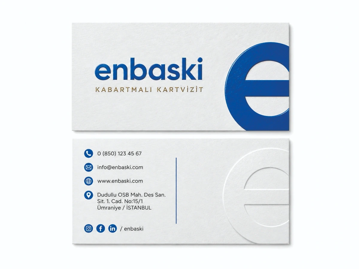 Ekspres Kabartma Laklı Kartvizit