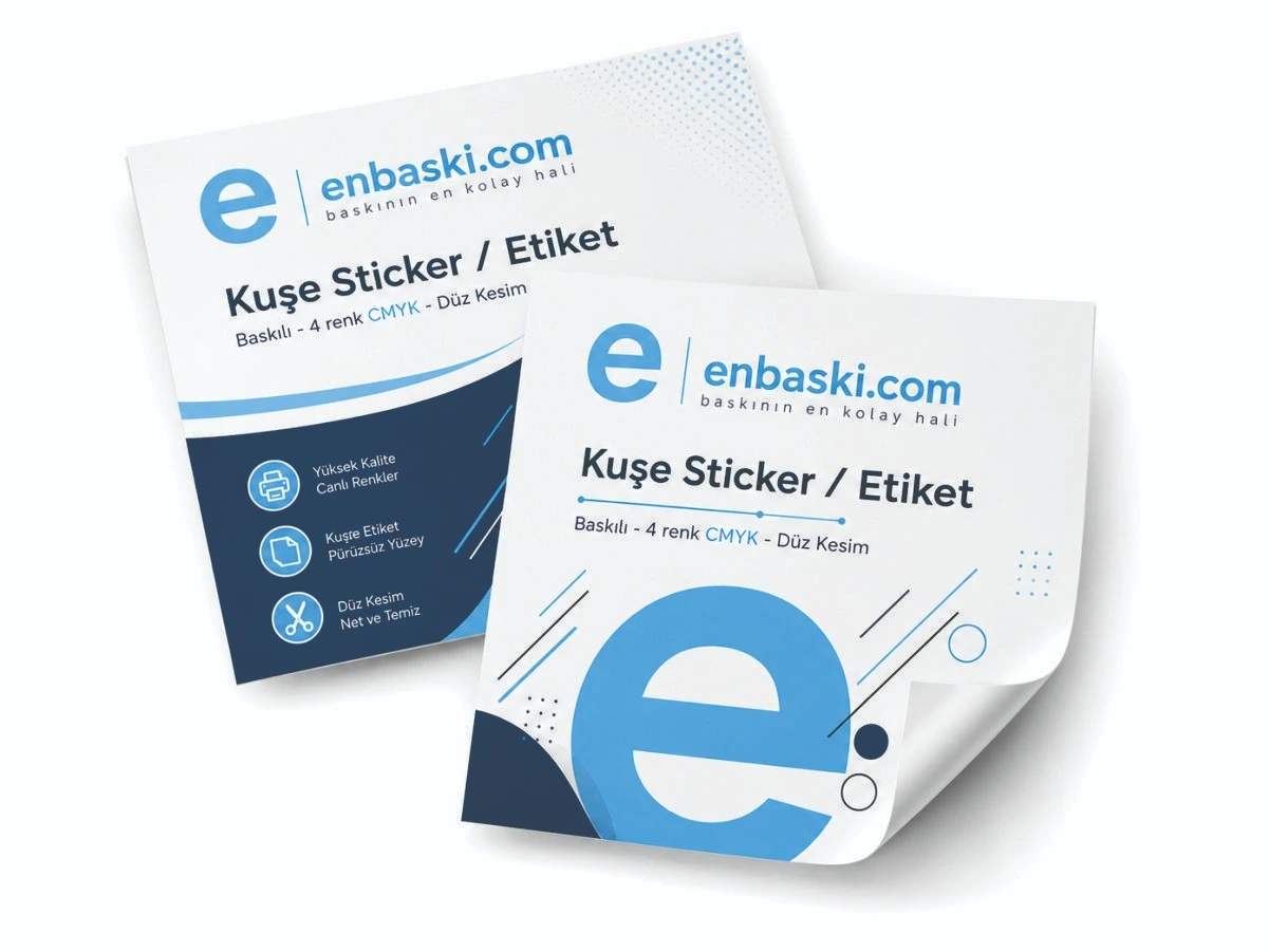 Kuşe Sticker / Etiket (Tam Kesim)